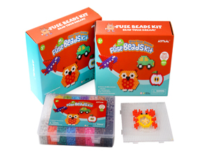What are some popular bead patterns in bead kits for kids?