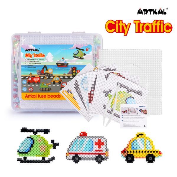 Kids Artkal Fuse Bead Transportation Set Diy Toy