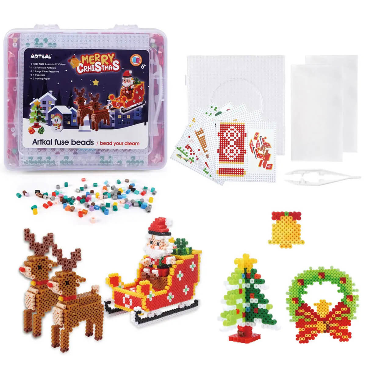 Christmas Gift Fuse Beads kit 5mm Artkal Beads for Children