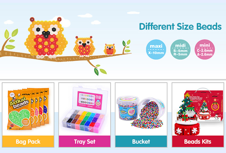 China Factory Wholesale Beads Multi Color Perler Pe Beads 5mm Fuse Beads Kit for Kids Diy Craft with Pattern